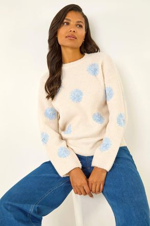 Roman Scattered Flower Knit Jumper