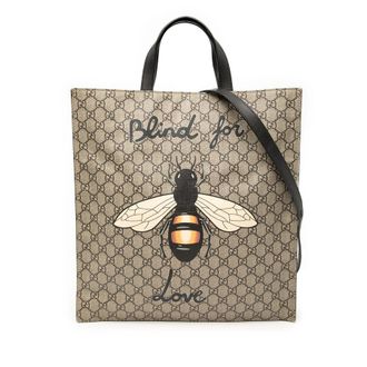 Gucci Pre-owned Gucci GG Supreme Blind For Love Satchel Unisex 450950.200047