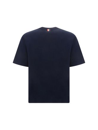 Thom Browne Patch Pocket Cotton T-Shirt - Navy