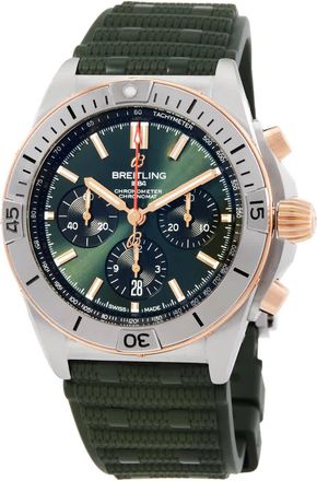 Breitling Chronomat B01 Chronograph Automatic Green Dial Watch UB0134131L1S1