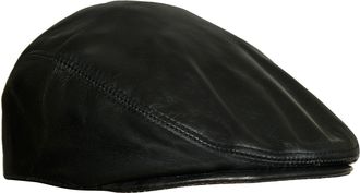 Infinity Leather Mens Leather Peaky Blinders Newsboy Flat Hat