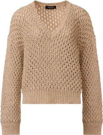 Fabiana Filippi Dames, Truien, Beige, Maat: XS Leer