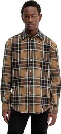 Msgm Msgm, Overhemden, Heren, Bruin, L, Katoen, Shirts > Shirts