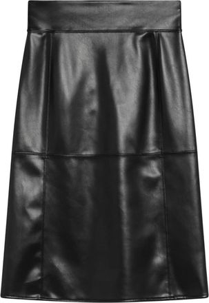 Max Mara Lange Rok in Trendy Stijl - Dames - Leren & Su&egrave;de rokken - Zwart - XS - Rokken