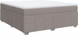 vidaXL Vidaxl - Cama Box Spring Con Colch&oacute;n Tela Gris Taupe 180x200 Cm