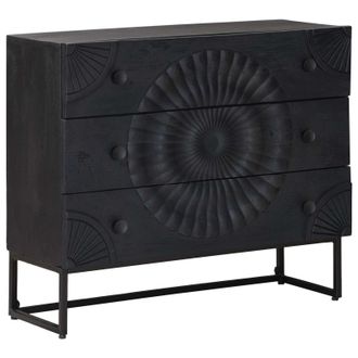 vidaXL Cajonera Con Caj&oacute;n Negro 75 X 30 X 65 Cm Vidaxl