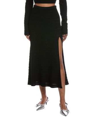 Sally Lapointe Lapointe Crepe Matte Midi Skirt