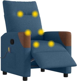 vidaXL Vidaxl - Sillón reclinable de masaje eléctrico tela azul
