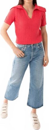 En Saison Mirabel Knit Top In Coral Pink