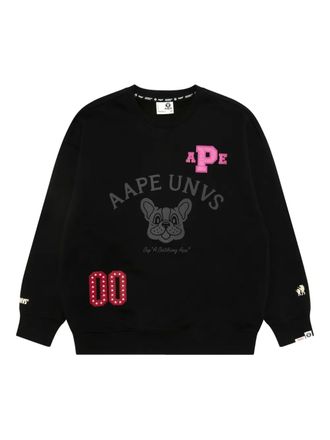 Aape By A Bathing Ape Felpa con applicazione - Nero