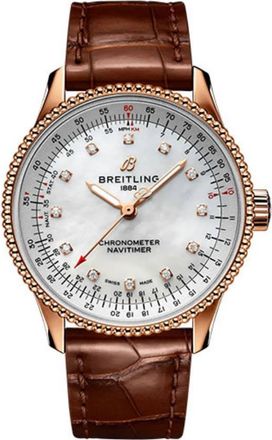 Breitling Navitimer Automatic Chronometer White Mother of Pearl Dial Ladies Watch R17395211A1P2