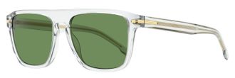BOSS Boss Mens Flat Top Sunglasses B1599/S KB7QT Transparent Gray 56mm