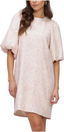 Notre-V Nv-Henderika Brocade Dress - Dames - Korte kleedjes - Roze - L - Kleedjes