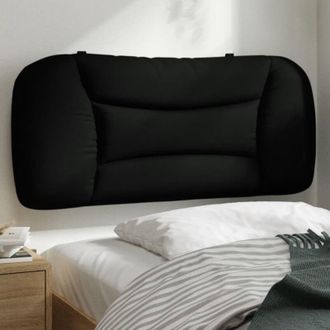 vidaXL Cabecero De Cama Acolchado Tela Negro 90 Cm Vidaxl