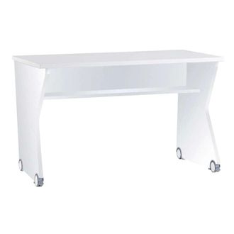 Muemue Pupitre Con Estante Aglomerado Blanco 71x116x59.5cm