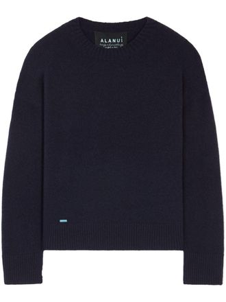 Alanui Trui van kasjmierblend met gerafelde afwerking - Blauw