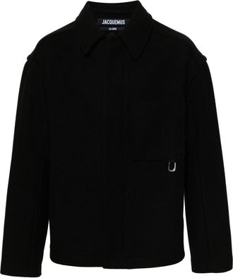 Jacquemus Le Manteau Court jacket - men - Elastane/Virgin Wool/Cotton - 48 - Black