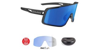 Salice 022 RWX 037 RW BLU Mens Sunglasses Black Size Standard