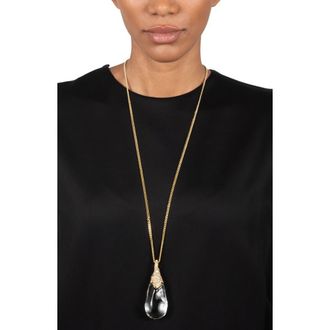 Alexis Bittar Liquid Lucite Teardrop Pendant Necklace in Gold at Nordstrom