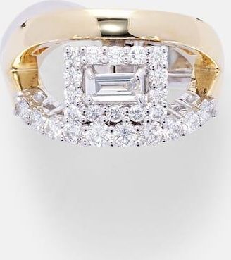 Yeprem Whisper Ear 18kt gold single ear cuff with diamonds