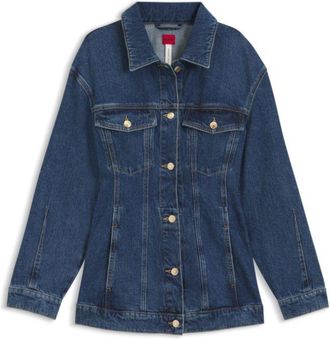 HUGO BOSS Slim-fit hourglass denim jacket in Japanese cotton