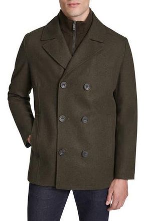 Kenneth Cole Classic Wool Peacoat in Dark Olive at Nordstrom Rack, Size Medium