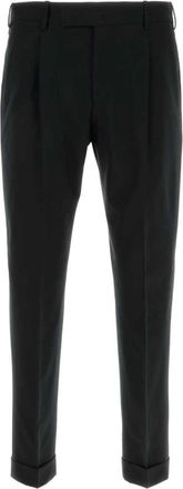 Pantaloni Torino Stretch wollen broek - Heren - Chinos - Zwart - 3XL - Wol - Broeken