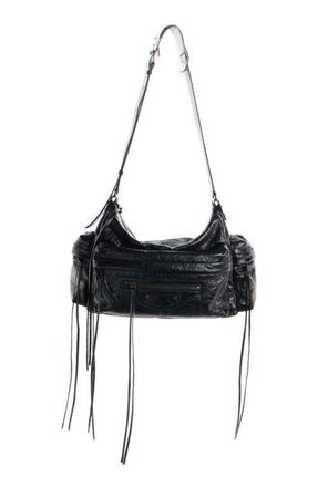 Balenciaga Medium Le City Arena Leather Multipocket Crossbody Bag in 1000 Black at Nordstrom