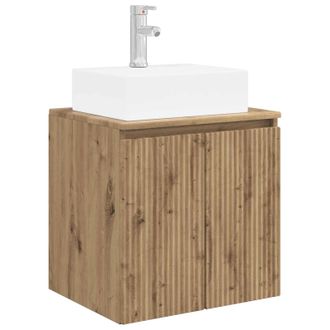 vidaXL Vanidad Con Lavabo De Pared Roble Artisan 49,5 X 41 X 62,5 Cm Vidaxl