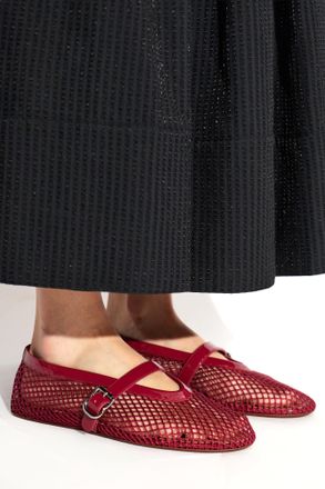 Alaia Ballet Flats With Strap, Womens, Red