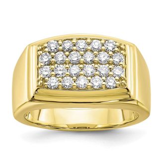 Diamond2Deal 10k Gold Lab Grown Diamond Wedding Band Ring 1Ct Clarity- VS Color- G-H