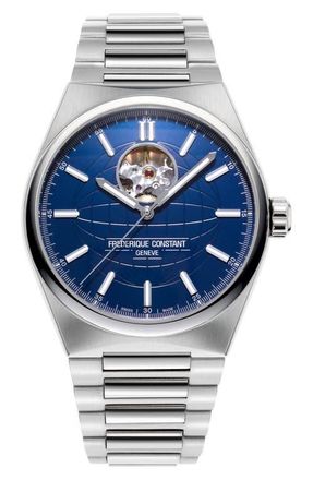Frederique Constant Highlife Heartbeat Automatic Interchangeable Strap Watch, 41mm in Silver-Tone at Nordstrom