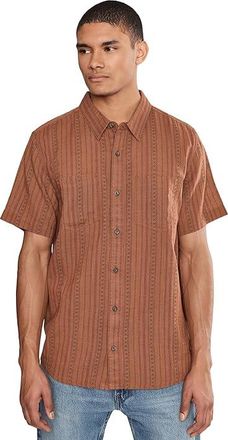 Toad&Co Salton Short Sleeve Shirt Mens Clothing Dark Roast Print : MD, Cotton