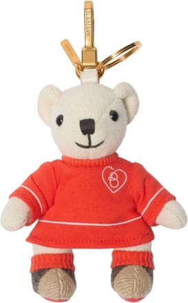 Burberry Portachiavi con ricamo Bear - Rosso