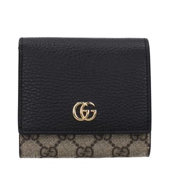 Gucci Wallets Frauen Stoff beige/schwarz