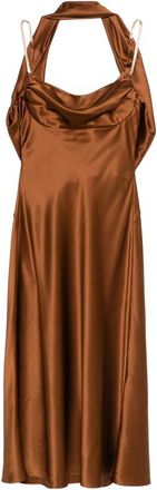 Rebecca Vallance Phoenix Crystal-embellished Halter-neck Midi Dress