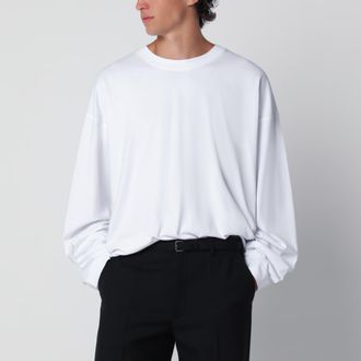 Dries Van Noten White long-sleeve cotton T-shirt