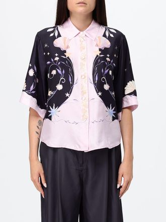 Forte_Forte Camicia in seta con stampa floreale