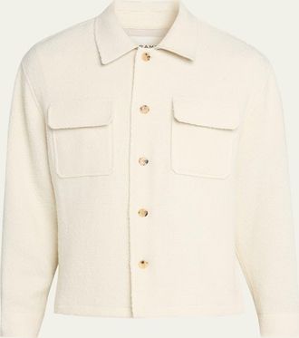 Frame Denim Mens Tweed Two-Pocket Overshirt