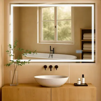 Clp Specchio Da Bagno Jaffrey 70x100 Cm