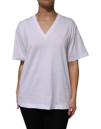 Dolce & Gabbana Cotton V-Neck T-Shirt - White