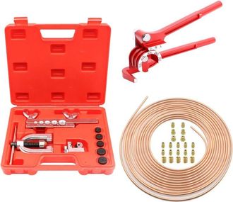 OEM Kit De Manguera De Freno Para Coche, 7,6 M De L&iacute;nea De Freno De Acero Y Cobre, &Oslash; 4,75 Mm, Con Doblador De Tubo De Cobre, 16 Accesorios + 5 Conectores,