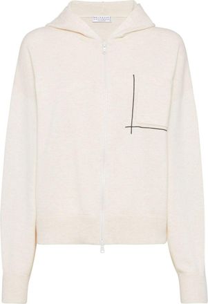 Brunello Cucinelli Monili-detail hoodie - Neutrals