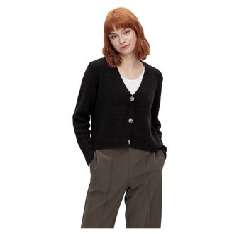 Pieces Womens PCELLEN LS Knit Cardigan NOOS BC Cardigan Sweater, Black, L