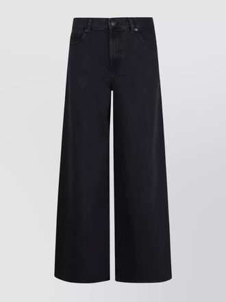 7 For All Mankind denim high-rise wide-leg jeans