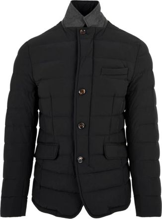 Moorer Zayn KN Jacket - Heren - Gewatteerde jassen - Blauw - 3XL - Leer - Jassen