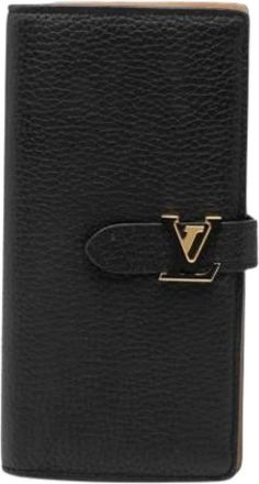 Louis Vuitton Pre-owned Long Wallet - Dames - Vintage Accessoires - Zwart - ONE Size - Leer - Vintage