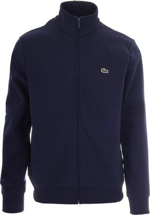Lacoste Navy Blue Zip Cotton-Blend Zip-Through Knit