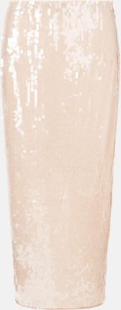 Staud Casey Sequined Midi Skirt