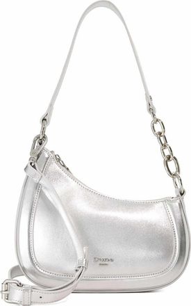 Dune London Direction Leather Shoulder Bag in Silver at Nordstrom